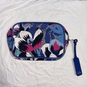 Estee Lauder Blue, White & Pink Floral Travel Pouch